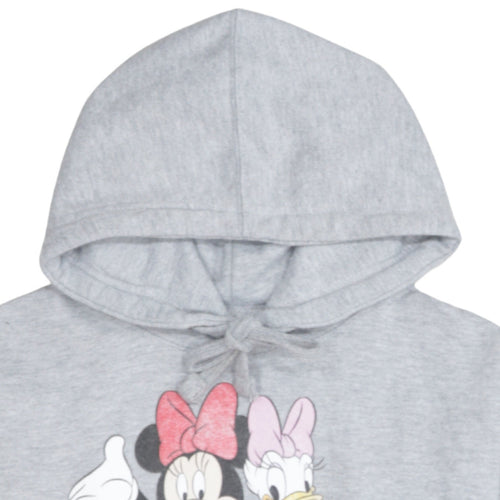Disney Women Grey Minnie & Daisy Graphic Pullover Hoodie Size S