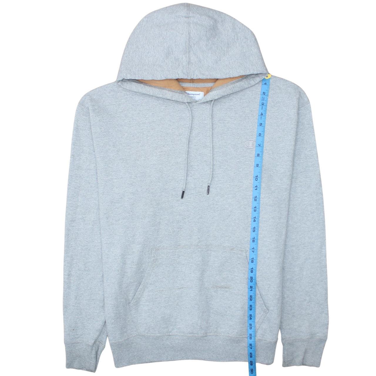 Champion Men’s Grey XL Pullover Hoodie Fleece Logo Drawstring