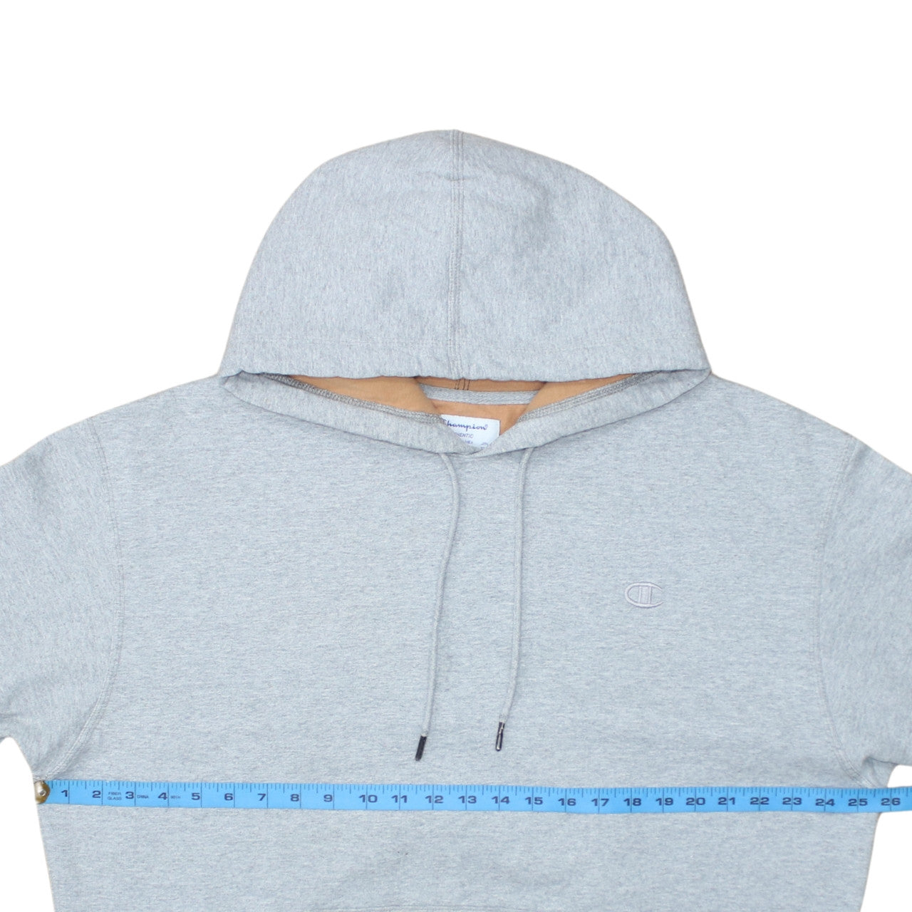 Champion Men’s Grey XL Pullover Hoodie Fleece Logo Drawstring