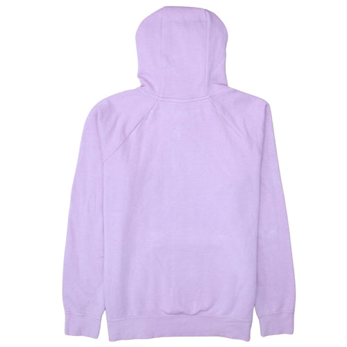 Nike Womens Lilac Pullover Hoodie Size L Logo Print Cotton Blend