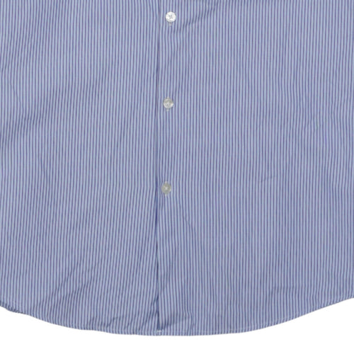 Hugo Boss Men's Blue Striped Slim Fit Long Sleeve Shirt Size L