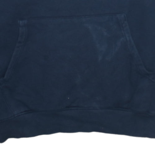 The North Face Men's Blue Large Pullover Hoodie Cotton Logo