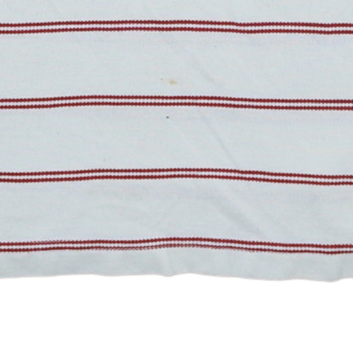 Tommy Hilfiger Men's White Red Striped Slim Fit Polo Shirt XL