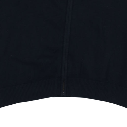 Gant Men's Blue 2XL Full Zip Cotton Knit Jumper