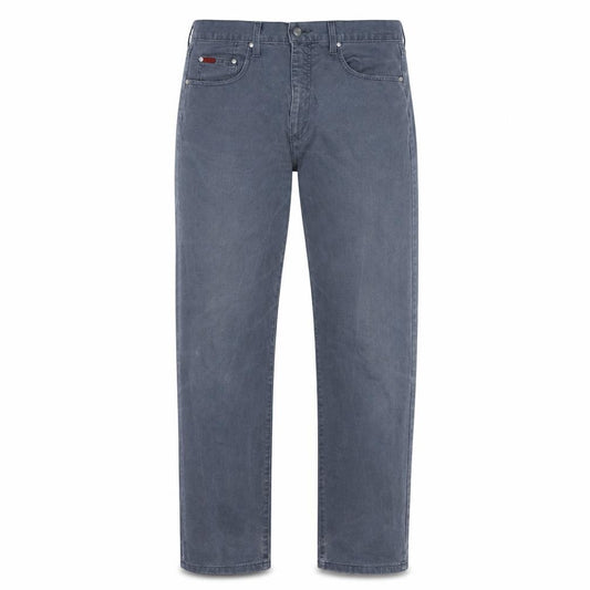 Front view of Lee Cooper Men's Grey LC10 Regular Fit Straight Jeans W34 L32