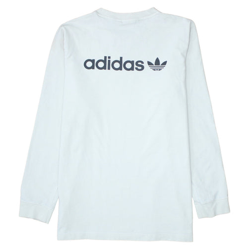 Adidas Womens White Crew Neck Long Sleeve Pullover Sweatshirt UK 12