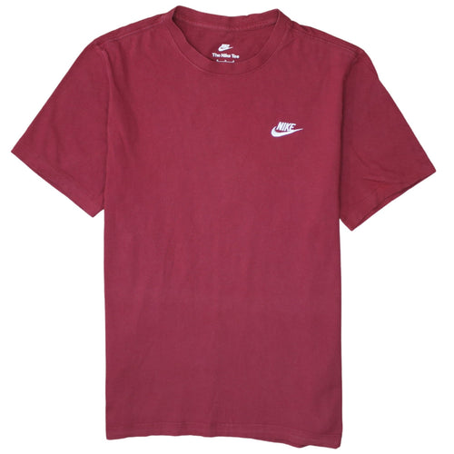 Nike Men's Red Crew Neck Cotton T-Shirt Medium