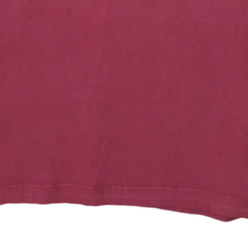 Nike Men's Red Crew Neck Cotton T-Shirt Medium