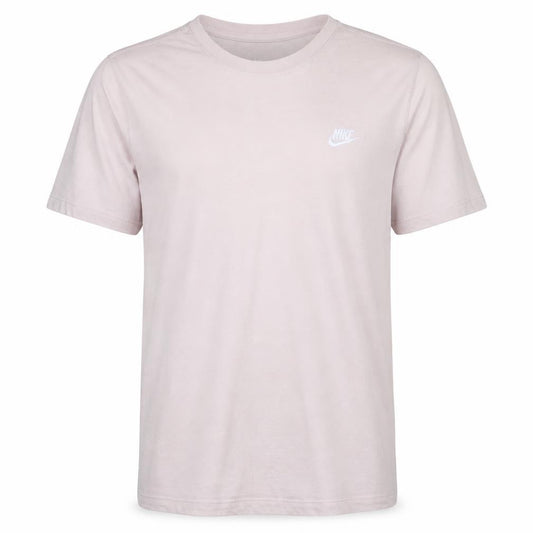 Front view of Nike men’s beige cotton crew neck short sleeve t-shirt m