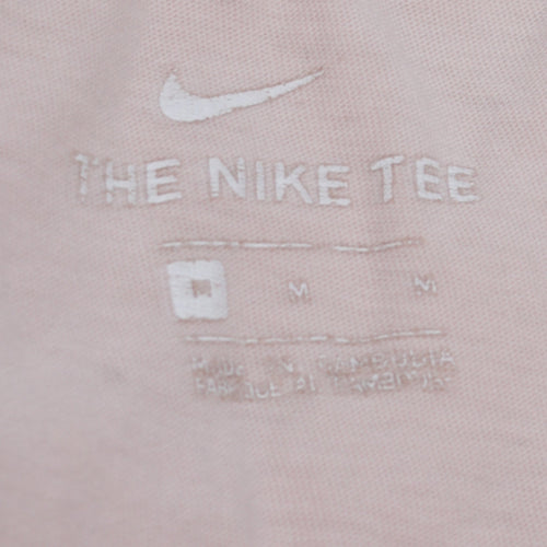 Nike Mens Beige Cotton Crew Neck Short Sleeve T-Shirt M