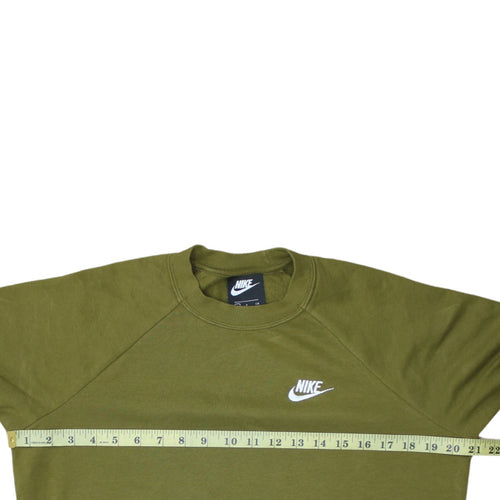 Nike Men's Green Small Crew Neck Pullover Sweatshirt