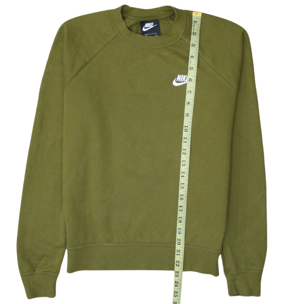 Nike Men's Green Small Crew Neck Pullover Sweatshirt