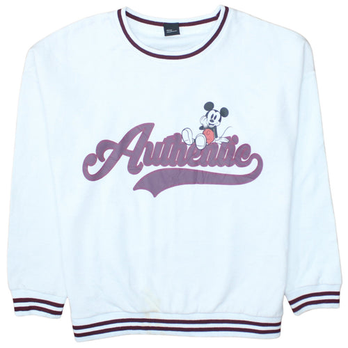 Disney Pep&Co Women's White Mickey Mouse Authentic Sweatshirt L 16-18