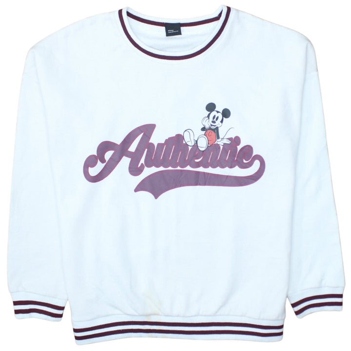 Disney Pep&Co Women's White Mickey Mouse Authentic Sweatshirt L 16-18