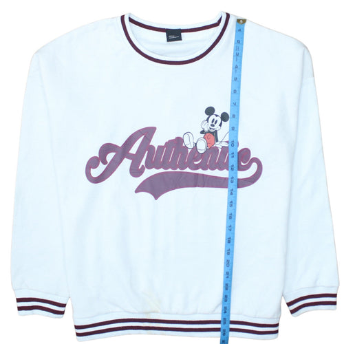 Disney Pep&Co Women's White Mickey Mouse Authentic Sweatshirt L 16-18