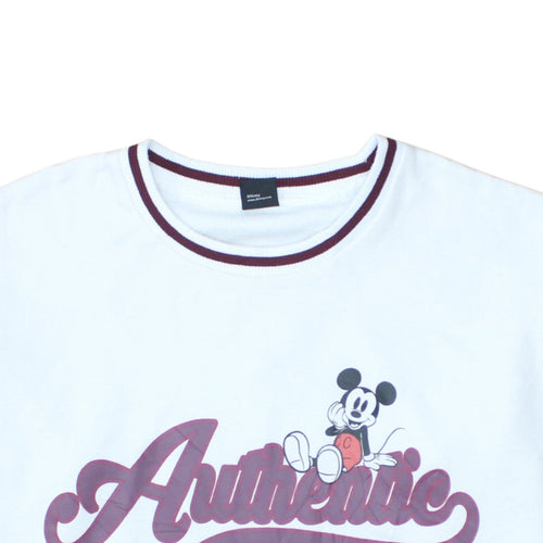Disney Pep&Co Women's White Mickey Mouse Authentic Sweatshirt L 16-18