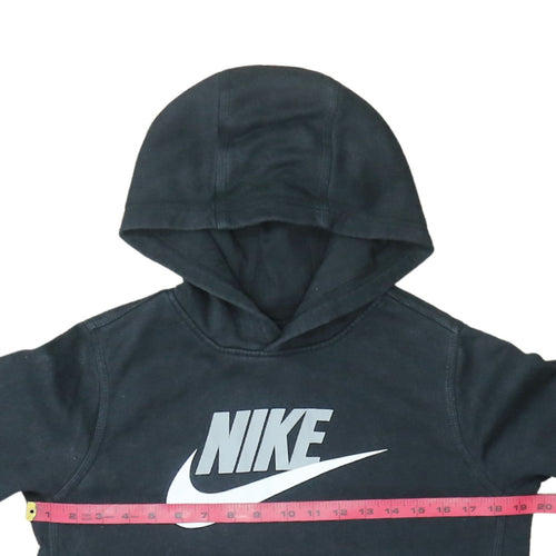 Nike Boys Black XL Pullover Hoodie Sweatshirt with Logo Print