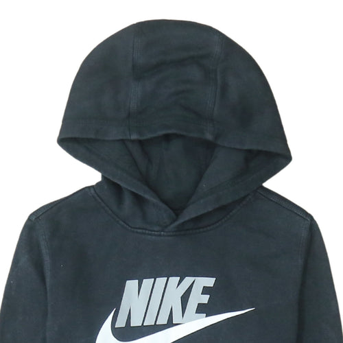 Nike Boys Black XL Pullover Hoodie Sweatshirt with Logo Print