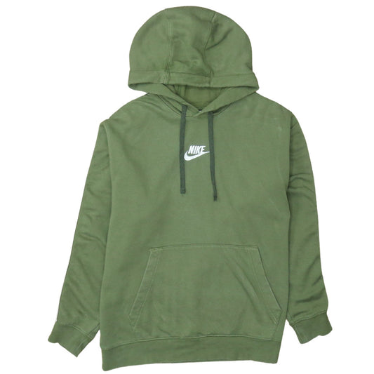 Nike Men's Green Pullover Hoodie Size L Logo Fleece Sweatshirt