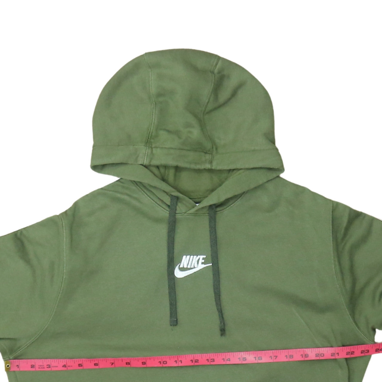 Nike Men's Green Pullover Hoodie Size L Logo Fleece Sweatshirt