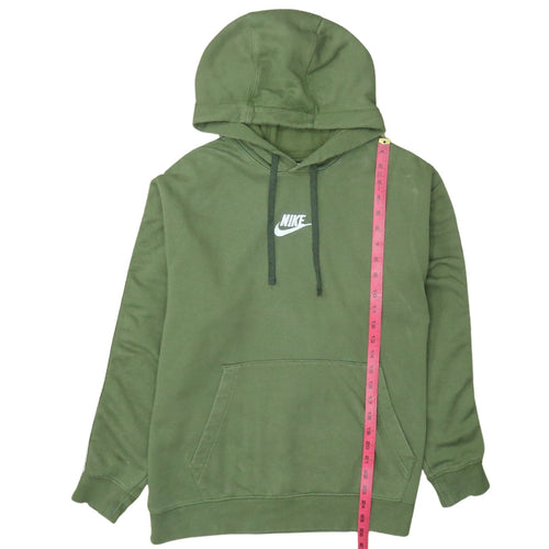 Nike Men's Green Pullover Hoodie Size L Logo Fleece Sweatshirt
