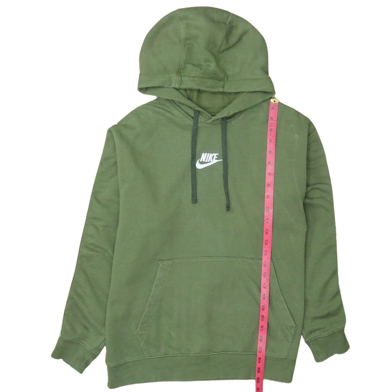 Nike Men's Green Pullover Hoodie Size L Logo Fleece Sweatshirt