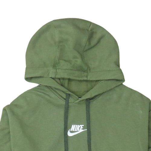 Nike Men's Green Pullover Hoodie Size L Logo Fleece Sweatshirt