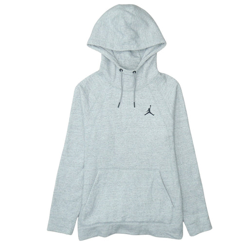Jordan Mens Grey Pullover Hoodie M Regular Fit Fleece Logo Sportswear