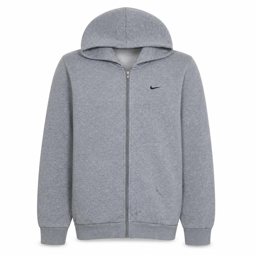 Nike Men's Grey Full Zip Hoodie Size M Fleece Sportswear