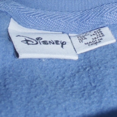 Disney Primark Women Blue Stitch Sweatshirt XS Crew Neck Pullover