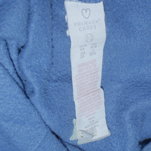 Disney Primark Women Blue Stitch Sweatshirt XS Crew Neck Pullover