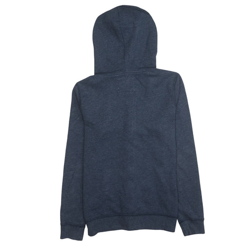 Hollister Men’s Blue Full Zip Hoodie XS Regular Fit Logo Print