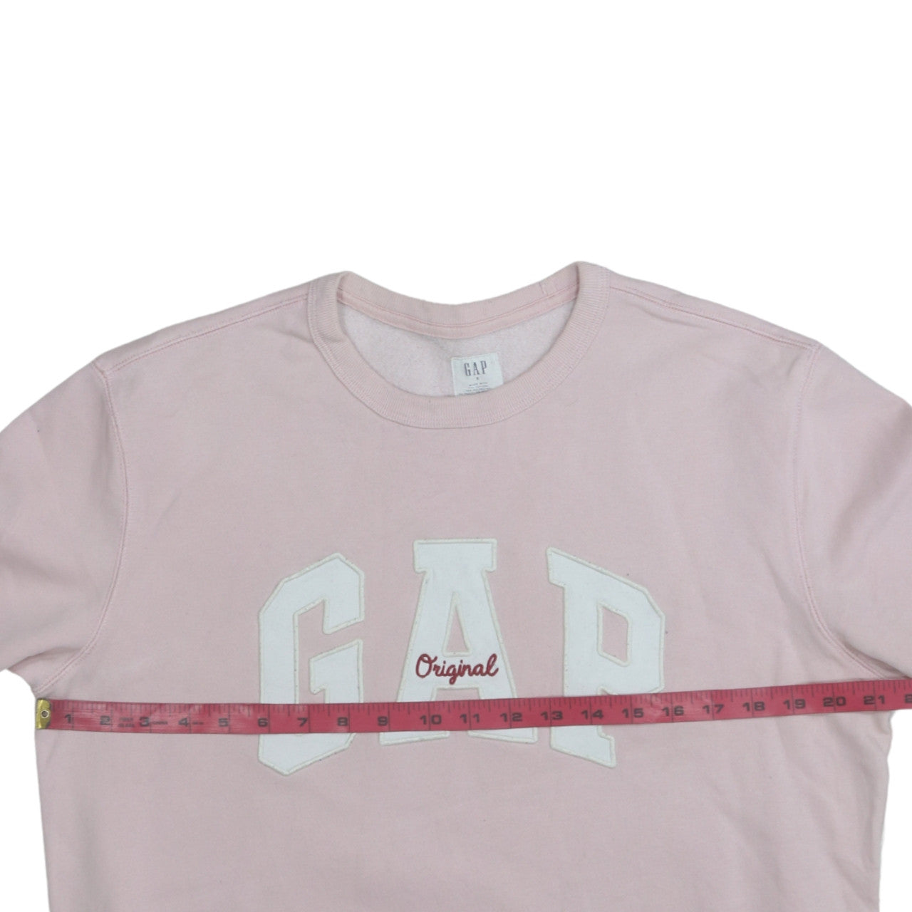 GAP Women Pink Logo Pullover Sweatshirt Size S Cotton Blend