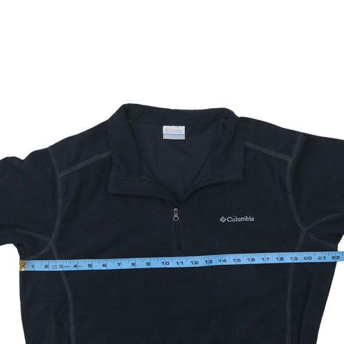 Columbia Men's Black Fleece 1/4 Zip Pullover Sweatshirt L