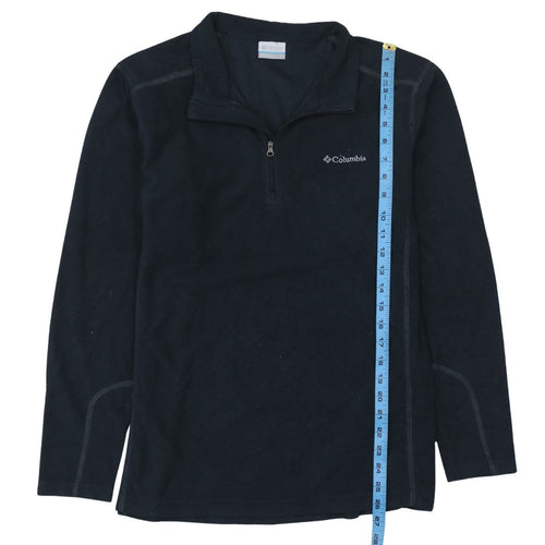 Columbia Men's Black Fleece 1/4 Zip Pullover Sweatshirt L