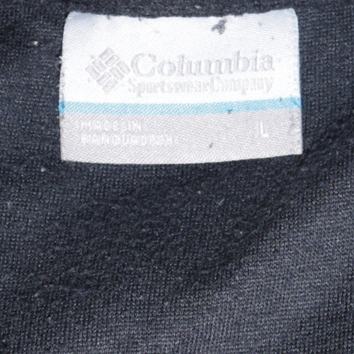 Columbia Men's Black Fleece 1/4 Zip Pullover Sweatshirt L