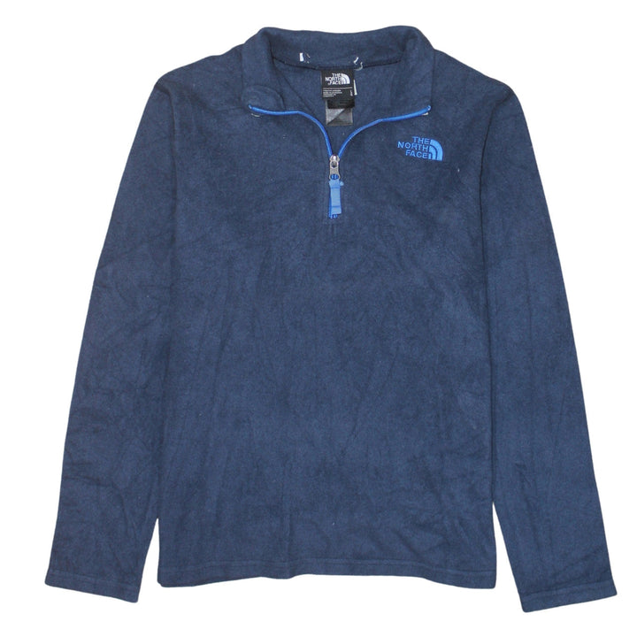 The North Face Boys Blue Fleece 1/4 Zip Pullover Sweatshirt Size L