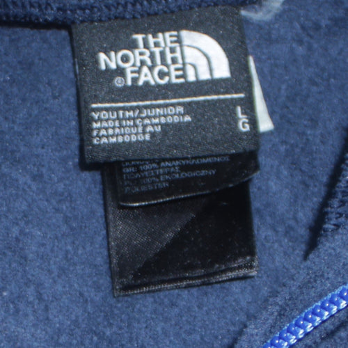 The North Face Boys Blue Fleece 1/4 Zip Pullover Sweatshirt Size L