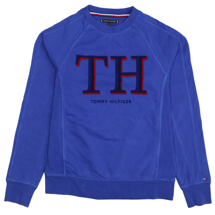 Tommy Hilfiger Men's Blue Logo Crew Neck Sweatshirt Size S