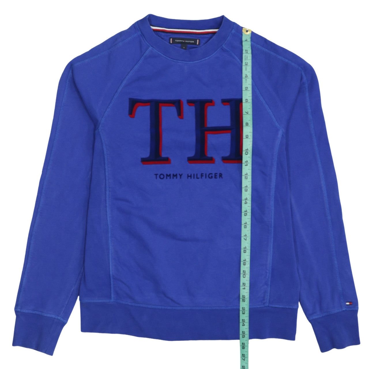 Tommy Hilfiger Men's Blue Logo Crew Neck Sweatshirt Size S