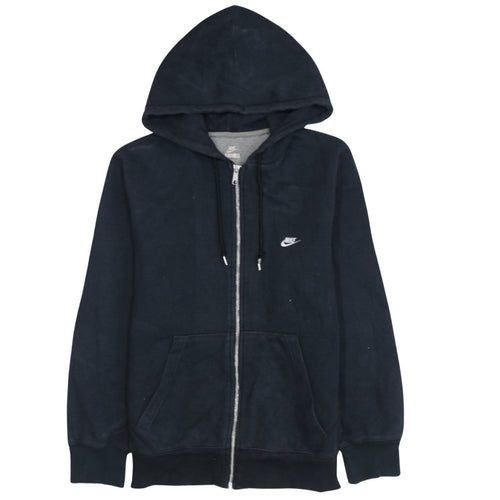 Nike Men's Black Full Zip Hoodie M Cotton Blend Casual