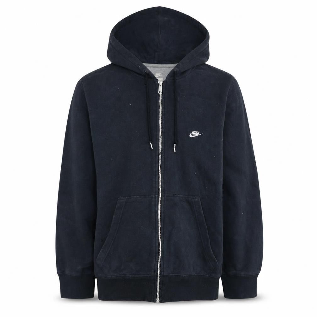 Nike Men's Black Full Zip Hoodie M Cotton Blend Casual
