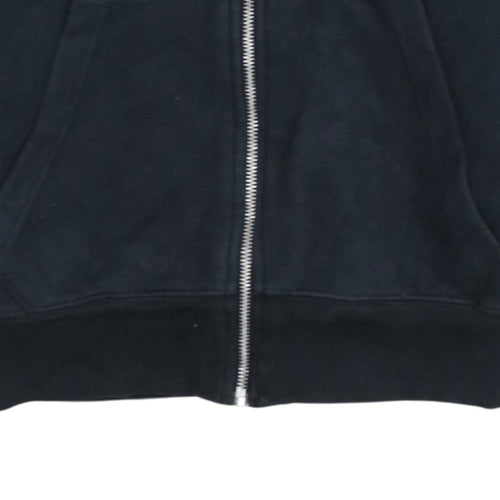 Nike Men's Black Full Zip Hoodie M Cotton Blend Casual