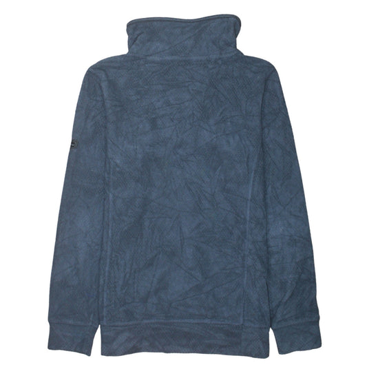 Berghaus Women Blue Button Neck Fleece Pullover UK 10 Polyester Warm Top