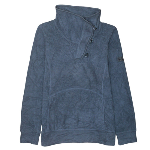Berghaus Women Blue Button Neck Fleece Pullover UK 10 Polyester Warm Top