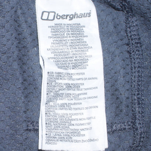 Berghaus Women Blue Button Neck Fleece Pullover UK 10 Polyester Warm Top