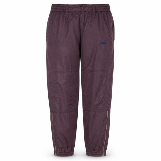 Front view of Puma Men's Purple XL Retro Jogger Trousers with Ankle Zips