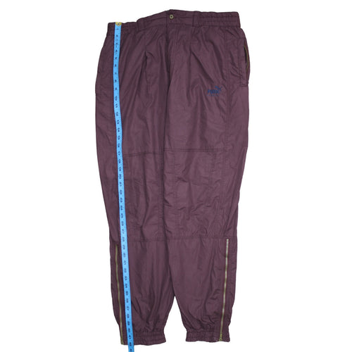 Puma Men's Purple XL Retro Jogger Trousers with Ankle Zips