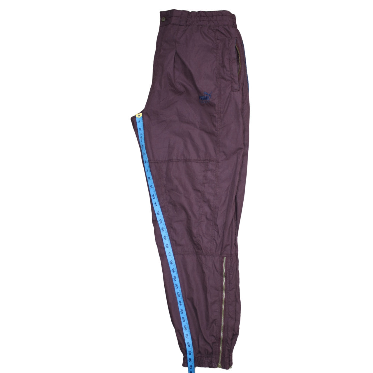 Puma Men's Purple XL Retro Jogger Trousers with Ankle Zips