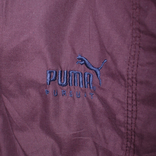 Puma Men's Purple XL Retro Jogger Trousers with Ankle Zips